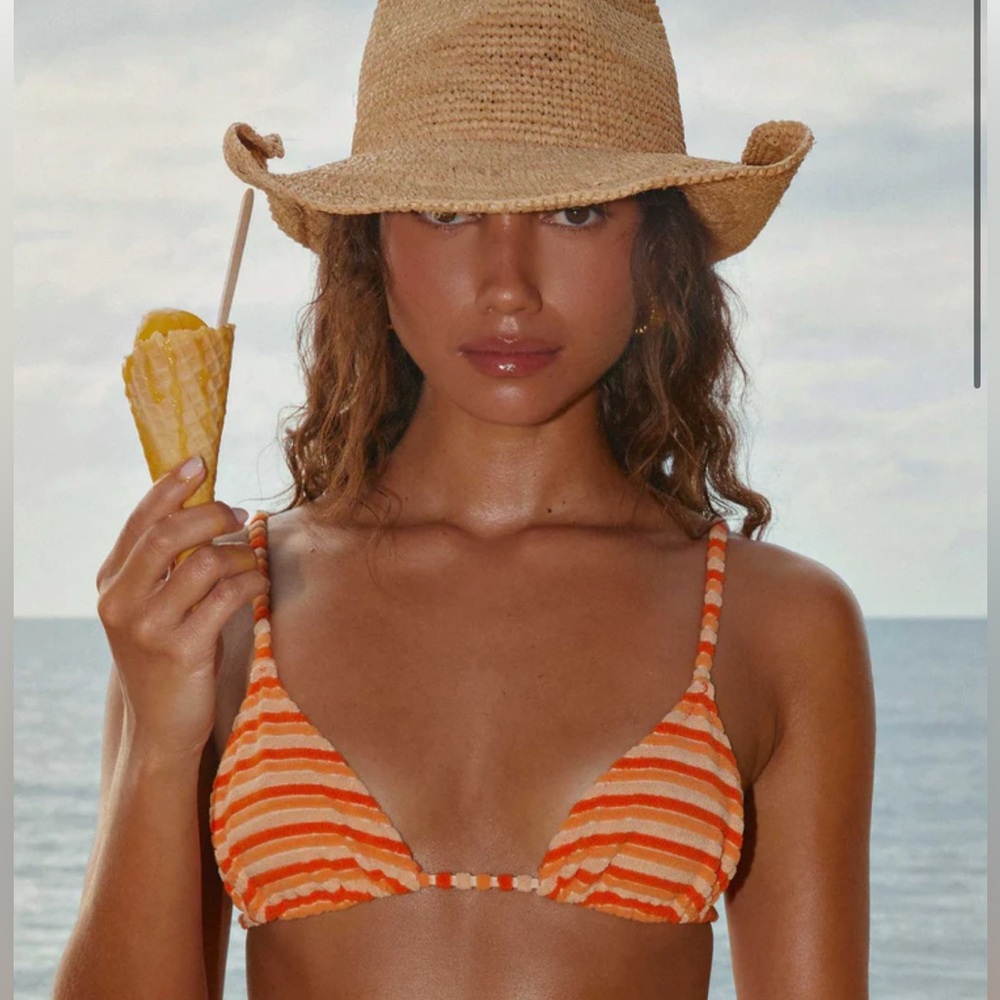 Peppermayo Exclusive - Calista Bikini Top - Orange Stripe